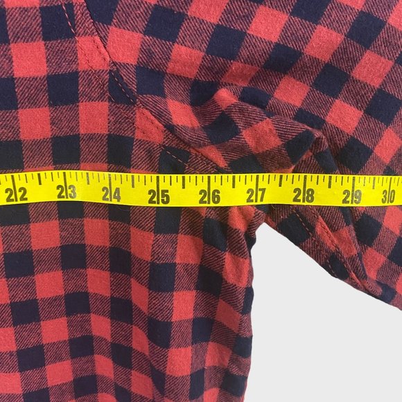Eddie Bauer Button Down Flannel Shirt Mens 2XL Red Black Casual Long Sleeve NEW - Picture 13 of 14